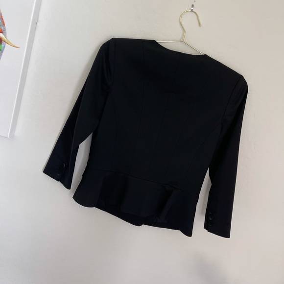 Tibi New York Two Button Wool Blazer 3/4 Sleeve S - Picture 7 of 9